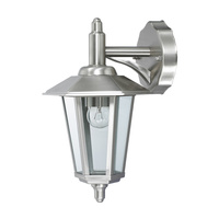 Lampa Ogrodowa LED Kinkiet Elewacyjny JUPITER E27 Latarnia do Dołu Srebrna Volteno