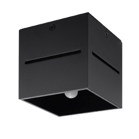 Lampa Sufitowa Oprawa Natynkowa Kostka G9 Kwadratowa Czarna Nowoczesna Lobo Sollux