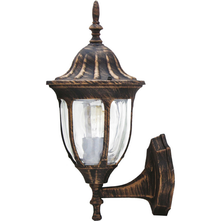 Kinkiet OGRODOWY FLORENCJA góra 1xE27 GOLDLUX (Polux) Alum. PATYNA