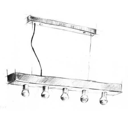 Lampa wisząca PHOENIX 5xE14 Prostokątna Rama Czarna Złota MZ5023 Milagro by Maciej Zień Stal