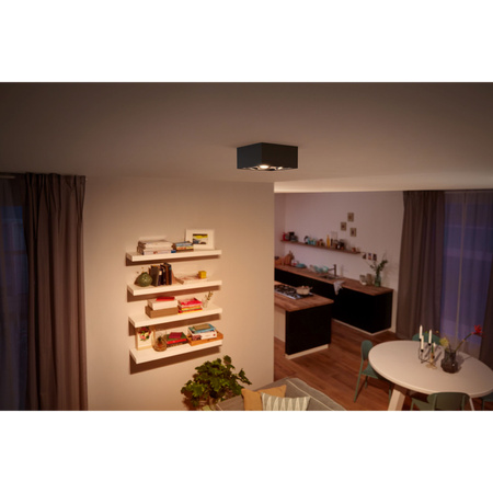 Oprawa Natynkowa Lampa LED 18W 2000lm 2200-2700K Ściemnialna WarmGlow Czarna Box Philips