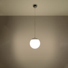 Lampa Sufitowa Wisząca Zwis Kula E27 Kulista Biała Chrom Minimalistyczna Ugo Sollux