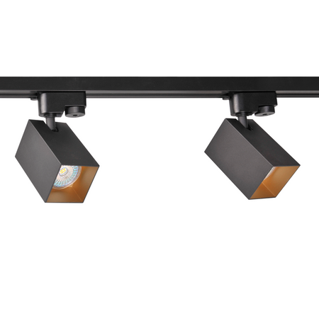 Reflektor Szynowy GU10 Czarny+Złoty do Szynoprzewodów Square POLUX