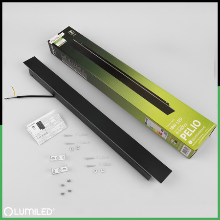 Lampa Ogrodowa LED Natynkowa PELIO Kinkiet Elewacyjny Ścienny 18W 4000K IP65 LUMILED