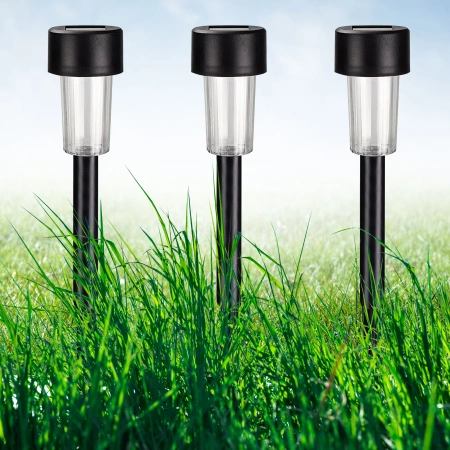 Lampa Solarna Czarna IP44 z Czujnikiem Zmierzchu Stik Sanico Goldlux