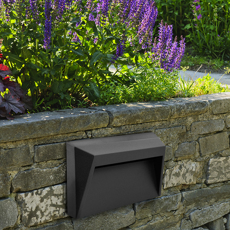 Lampa SCHODOWA OGRODOWA LED HOLDEN 1,6W Neutralna szara GOLDLUX (Polux)