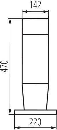 Lampa Oprawa Ogrodowa Architektoniczna SŁUPEK LED 47cm INVO GU10 Kanlux