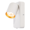 Lampa Ścienna Kinkiet Andy 1xGU10 Biały Złoty Milagro