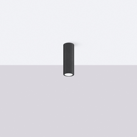 Lampa Sufitowa Reflektor Tuba Spot 1x GU10 Czarna Karbon Deep Space SL.1569 Sollux