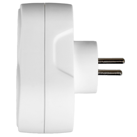 Rozgałęźnik Sieciowy Elektryczny Podwójny 2x 2P+0 Złodziejka 2 Gniazdka Z Uziemieniem VAYOX