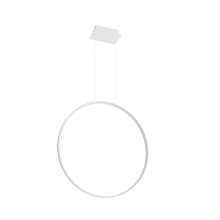 Lampa Sufitowa LED Wisząca RIO 50W 3000K Zwis Okrągła 78cm Biała SOLLUX