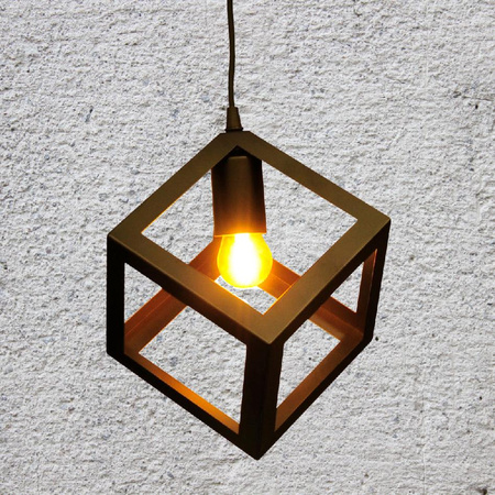 Lampa Wisząca Sufitowa Geometryczna IL MIO SWEDEN 1xE27 Czarna - GOLDLUX (Polux)