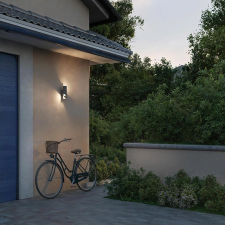 Kinkiet Ogrodowy Lampa Zewnętrzna Elewacyjna LED 4.3W 800lm 2700K Ciepła IP44 Antracyt UltraEfficient Fira Philips