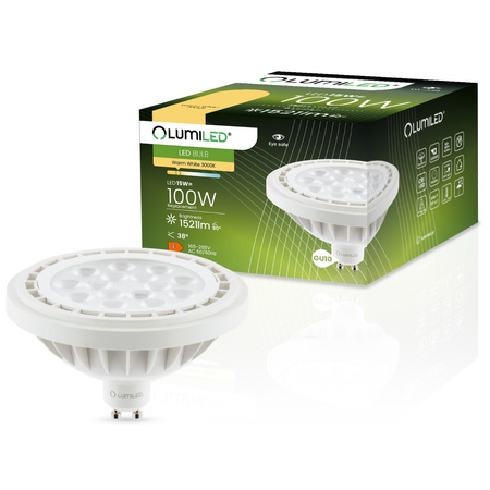 Żarówka LED GU10 ES111 15W = 100W 1521lm 3000K Ciepła 38° LUMILED