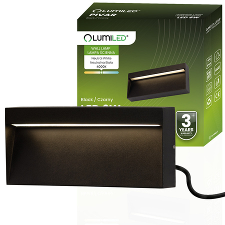 Lampa Ogrodowa Zewnętrzna Kinkiet Elewacyjny 6W LED IP54 PIVAR LUMILED