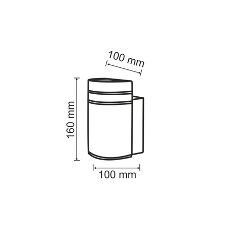 Kinkiet ogrodowy Gilbert Y212 1xGU10 Ip44 GOLDLUX (Polux) czarny
