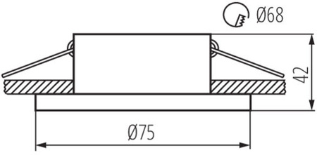 Oprawa sufitowa halogenowa SIMEN MR16 GU10 biało-złota Kanlux