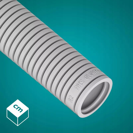 Rura Karbowana RKGL 32mm 320N Peszel do Zabezpieczania Kabli 50m Szary AKS ZIELONKA