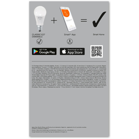 3PAK Żarówka LED E27 A75 14W 1521lm 2700K Ciepła LEDVANCE SMART+ WiFi Ściemnialna