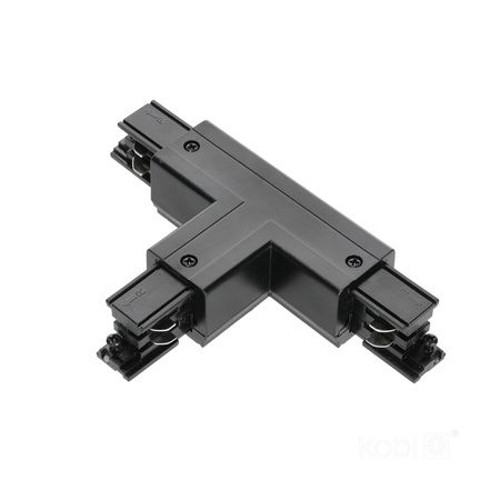 Łącznik do Szynoprzewodu 3-Obwodowy T Zewnętrzny Czarny Kobi