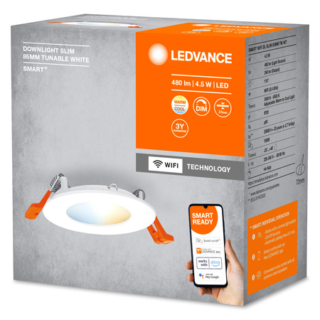 Oprawa Podtynkowa Panel LED DOWNLIGHT 4,5W 240lm CCT 8,5cm SMART+ WIFI LEDVANCE