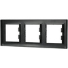 Ramka 3-krotna Pozioma Do Gniazda Potrójna Asfora Antracyt