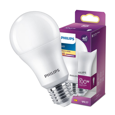 Żarówka LED E27 A60 13W = 100W 1521lm 2700K Ciepła Biała PHILIPS