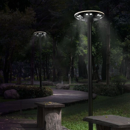 Lampa LED Solarna Uliczna Ogrodowa z Czujnikiem Ruchu 15W 1400lm 3000K-5000K CCT Czarna VL-GLSO-1254-S Videx