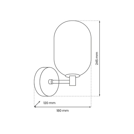 Lampa Ścienna Kinkiet ALIAS Złota 1xE14 Milagro