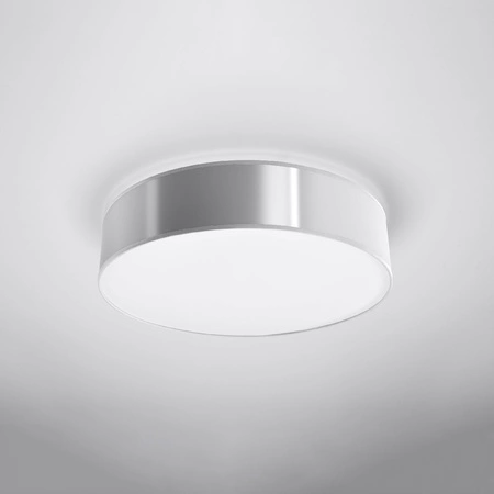 Lampa Sufitowa Plafon 3x E27 Okrągła Szara Minimalistyczna Arena Sollux