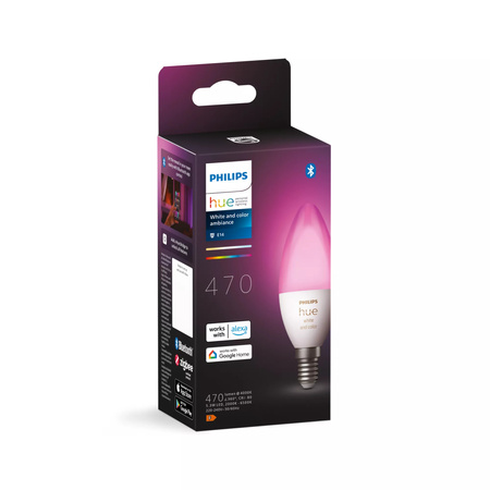 Żarówka LED Świeczka E14 B39 5,3W CCT RGB PHILIPS HUE White & COLOR Ambiance Bluetooth Zigbee