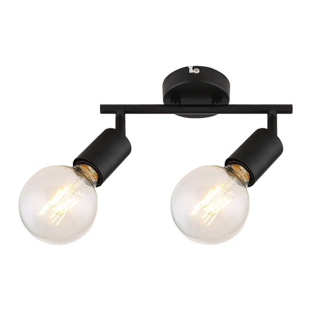 Lampa Sufitowa Punktowa Reflektor Spot 2x E27 Czarny Klasyczny Lamar 3987 Rabalux