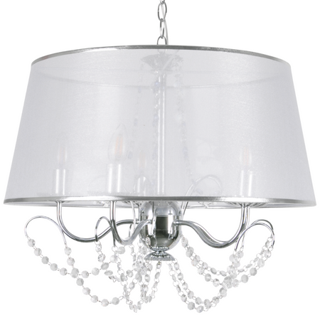 Lampa Wisząca Sufitowa ABBAZIA 5xE14 Biała 120cm - GOLDLUX (Polux)