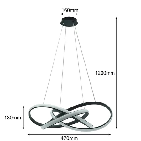 Lampa Wisząca Sufitowa LED JASPER Żyrandol 51W 4000K
