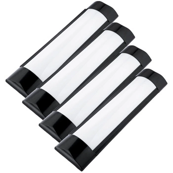 4x Lampa LED Panel Oprawa Natynkowa Belka Czarna 30cm 9W 6500K Zimna Barwa