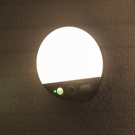 Lampa Ogrodowa Zewnętrzna Kinkiet Elewacyjny 15W 950lm 3000K Ciepła z Czujnikiem Ruchu i Światła Kamera HD Ściemnialna IP44 Szary SMART+ WiFi Camera Ledvance