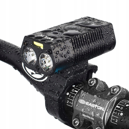 Latarka Lampka Przednia Rowerowa LED USB-C Uchwyt Światło 10 Trybów 750lm IP65 Funkcja Powerbank VAYOX