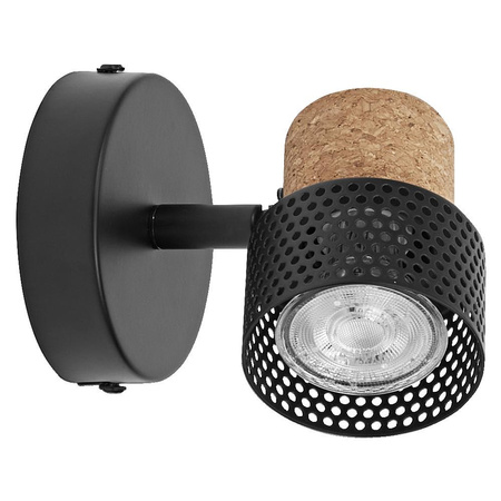 Lampa LED Ścienna Sufitowa Kinkiet Oprawa Natynkowa 3.4W 230lm 3000K Ciepła Ściemnialna Dekoracyjna Czarny Spot Cork Ledvance
