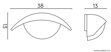 Lampa Ogrodowa Zewnętrzna Elewacyjna KINKIET LED TESS 1853 E27 Su-Ma