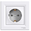 Gniazdo Pojedyncze 2P+E z Ramką Podtynkowy SCHNEIDER ASFORA