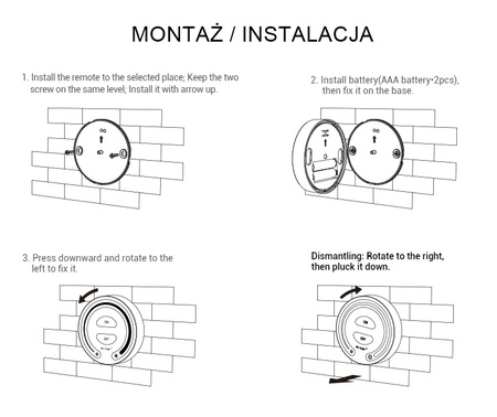PILOT Panel naścienny ŚCIEMNIACZ 1-strefowy MONO Mi-Light - FUT087