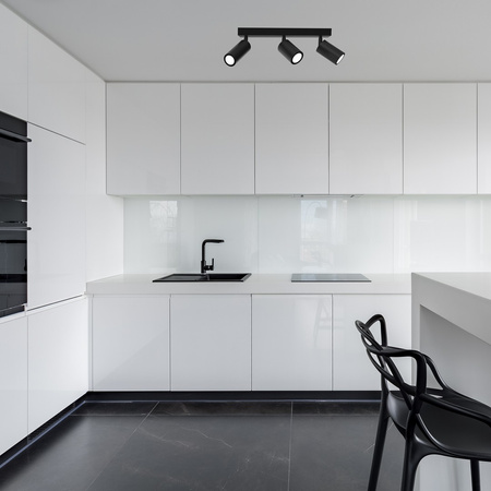 Lampa Sufitowa HUDSON Czarna 3xGU10 Milagro