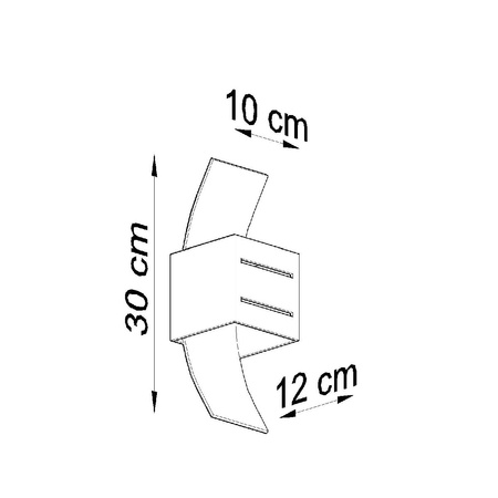 Lampa Ścienna Kinkiet G9 Kwadratowa Szara Nowoczesna Loreto Sollux