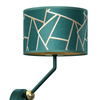 Lampa Ścienna Kinkiet ZIGGY Zielona Złota Zielona 1xE27+1x mini GU10 Milagro