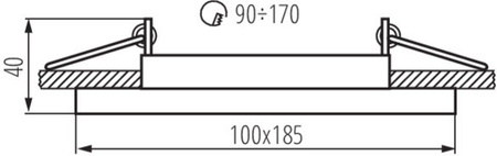 Oprawa sufitowa halogenowa ARET 2x MR16 GU10 biała IP20 Kanlux