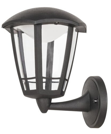 Lampa Ogrodowa LED Kinkiet Elewacyjny SORRENTO 8W 3000K IP44 Latarnia do Góry Czarna RABALUX