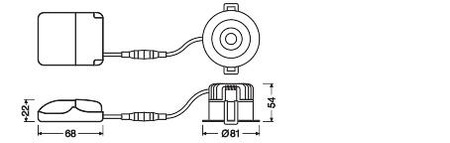 Panel LED Oprawa Podtynkowa Punktowa 8W 720lm 4000K Neutralna Ściemnialna Oczko Spot Biały Darklight Ledvance