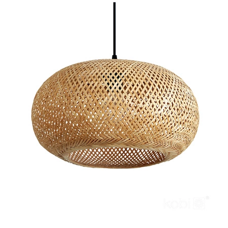 Lampa Wisząca Dekoracyjna Zwis Bambusowa E27 Boho Belmo Kobi