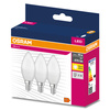 3x Żarówka LED B37 Świeczka E14 4.9W = 40W 470lm 2700K Ciepła 200° VALUE CLASSIC Osram