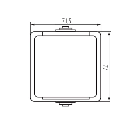 Gniazdo Sieciowe Zasilające Pojedyncze Ochrona Styków 16A Uziemienie IP54 Kwadratowe Czarne TEKNO Kanlux